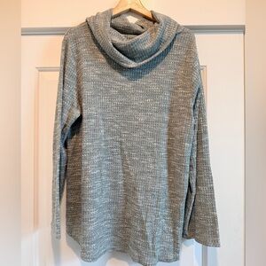 Sonoma Women's Heathered Green Cowl Neck Sweater
